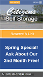 Mobile Screenshot of citizenstorage.com